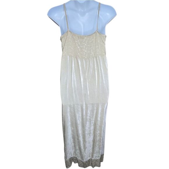 VINTAGE beige neutral ren faire‎ medieval strappy tank maxi dress XL - Picture 3 of 12